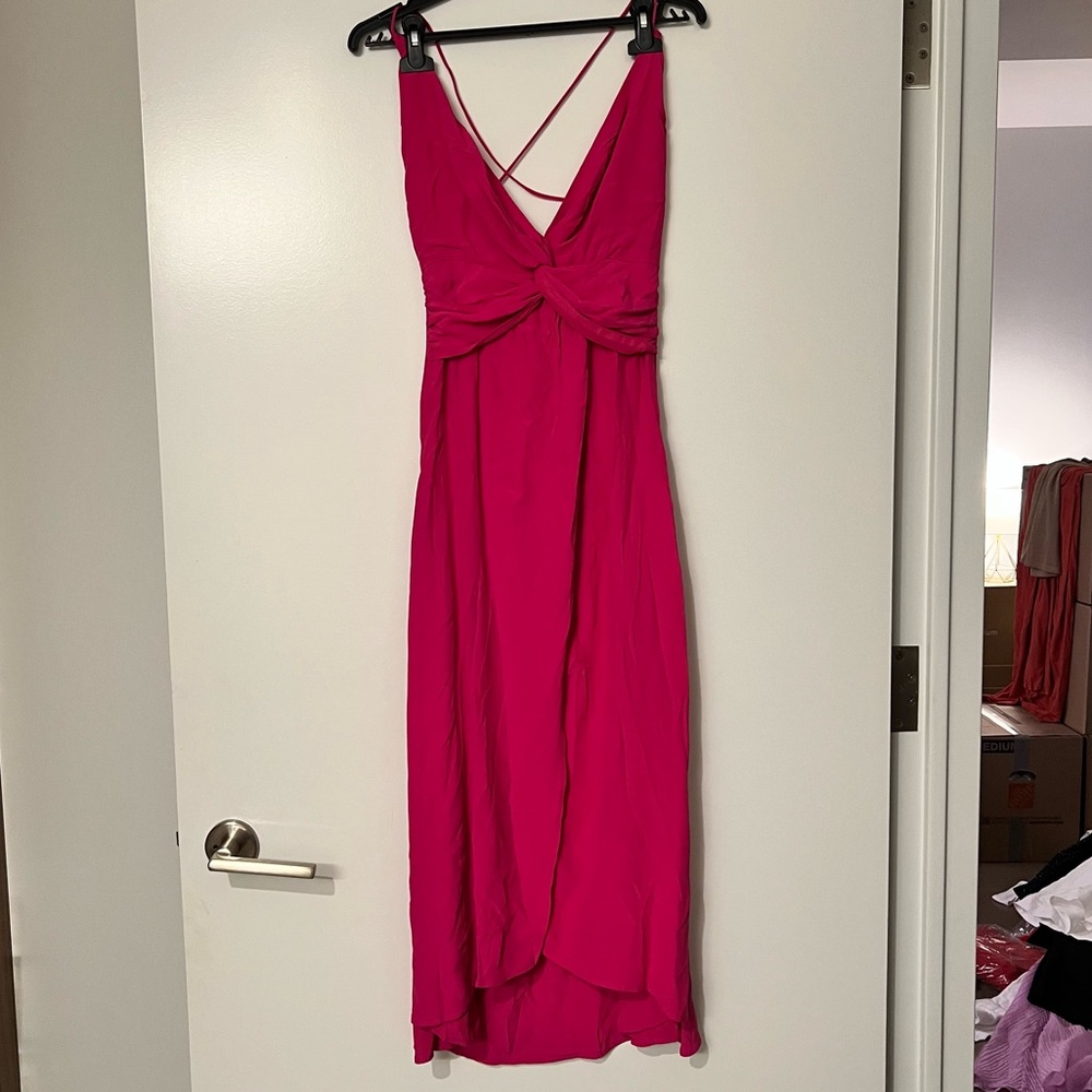 Pink Zara deep maxi